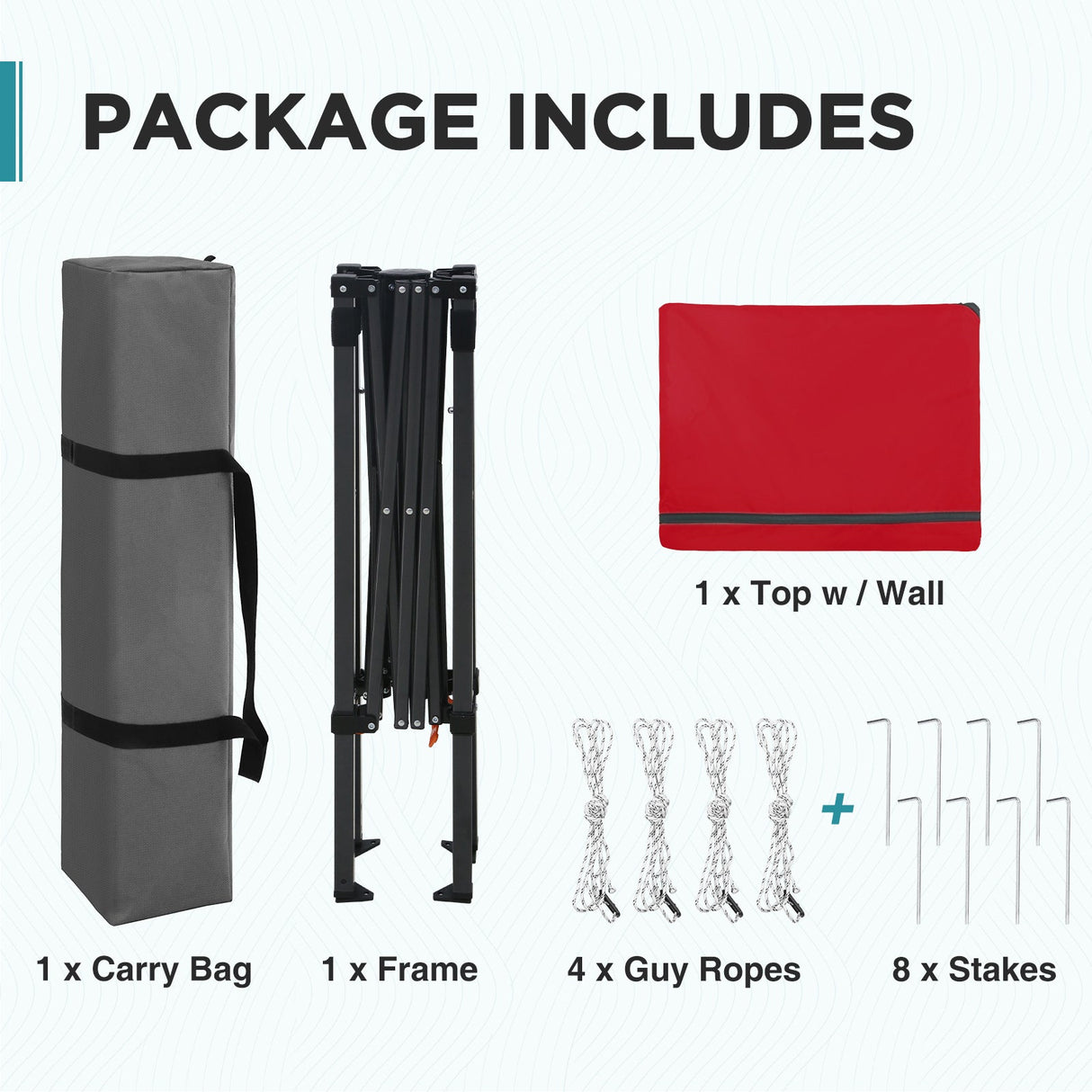 6x4 ft Instant Pop Up Canopy with Adjustable Sun Wall - Eagle Peak®