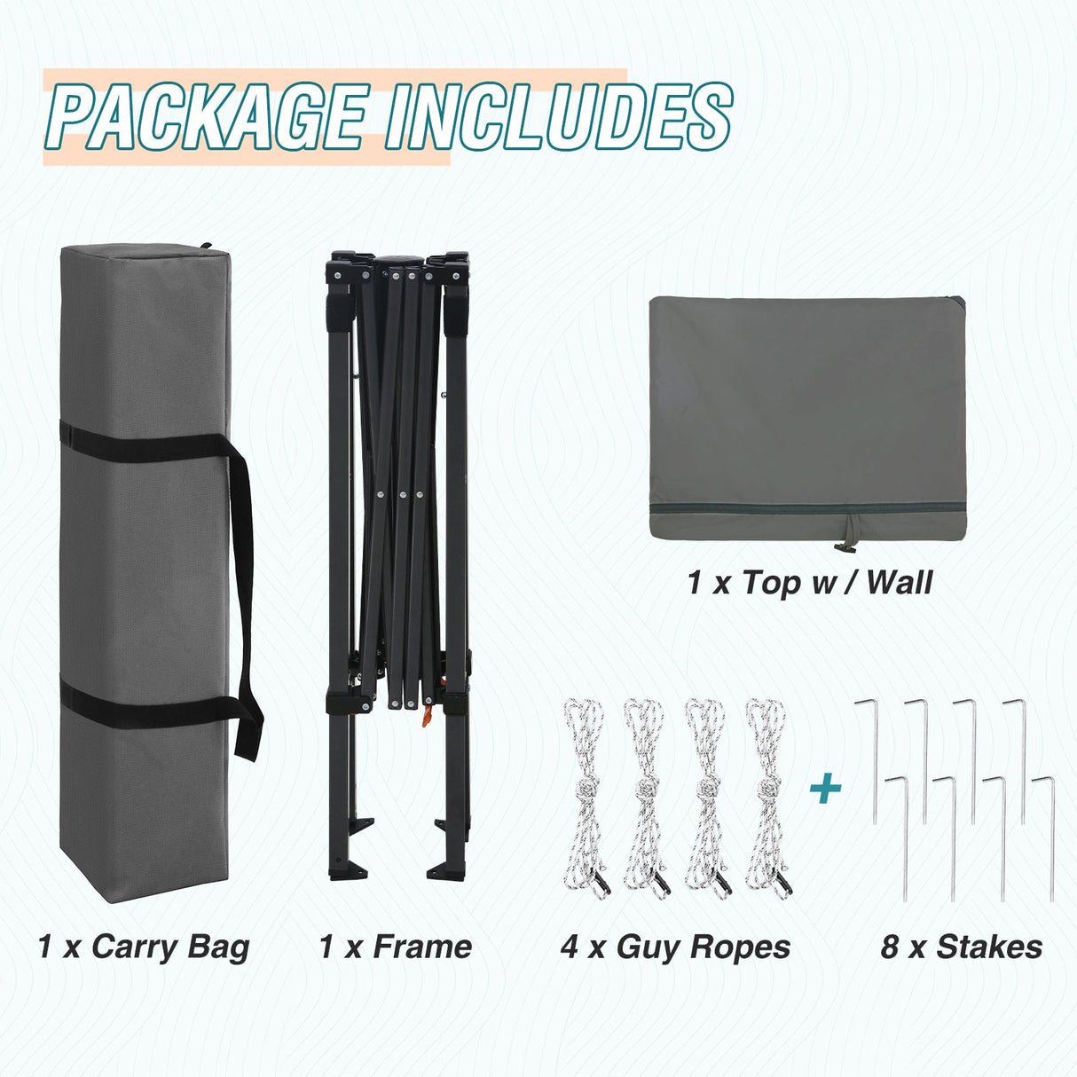 6x4 ft Instant Pop Up Canopy with Adjustable Sun Wall - Eagle Peak Custom Canopy Tent