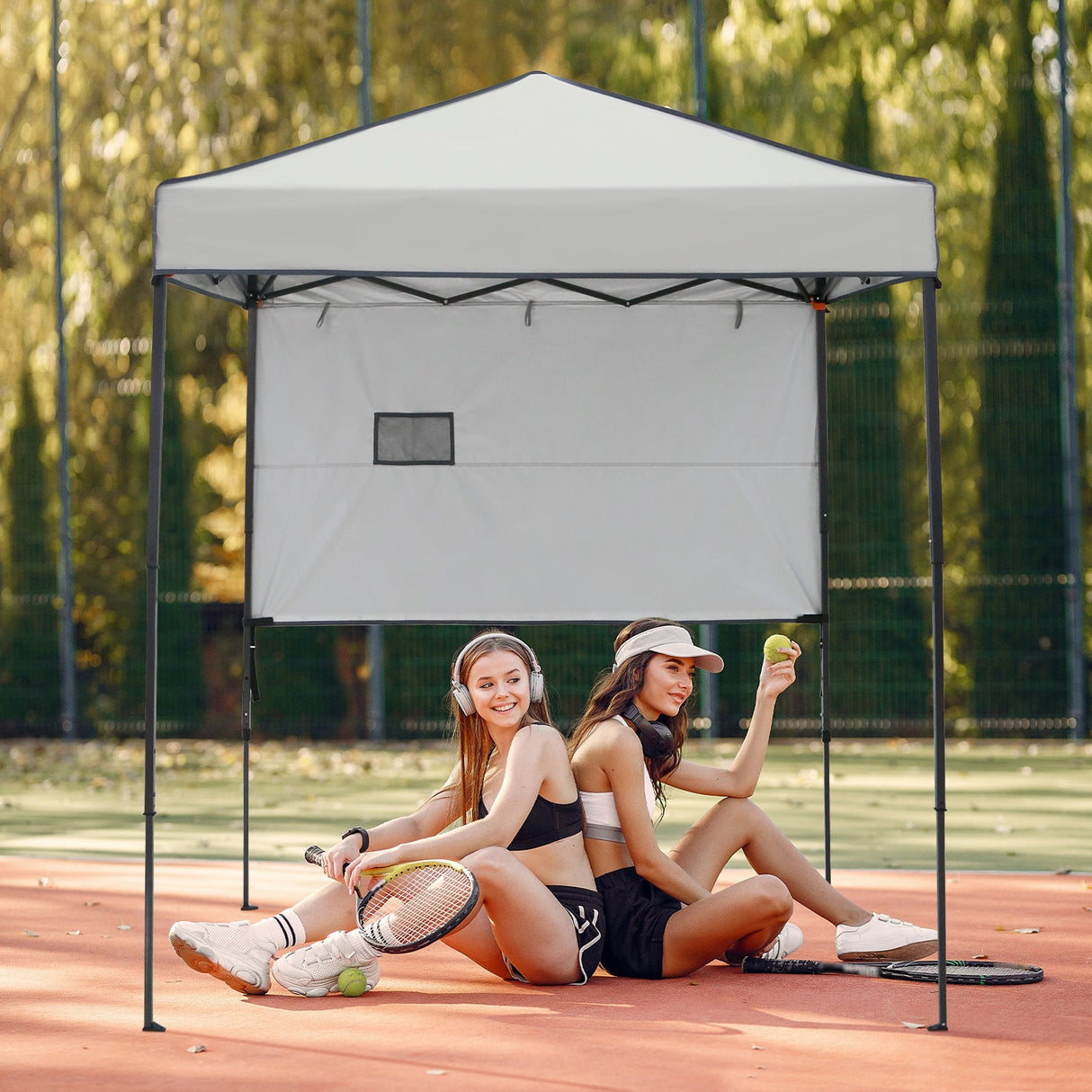 6x4 ft Instant Pop Up Canopy with Adjustable Sun Wall - Eagle Peak Custom Canopy Tent