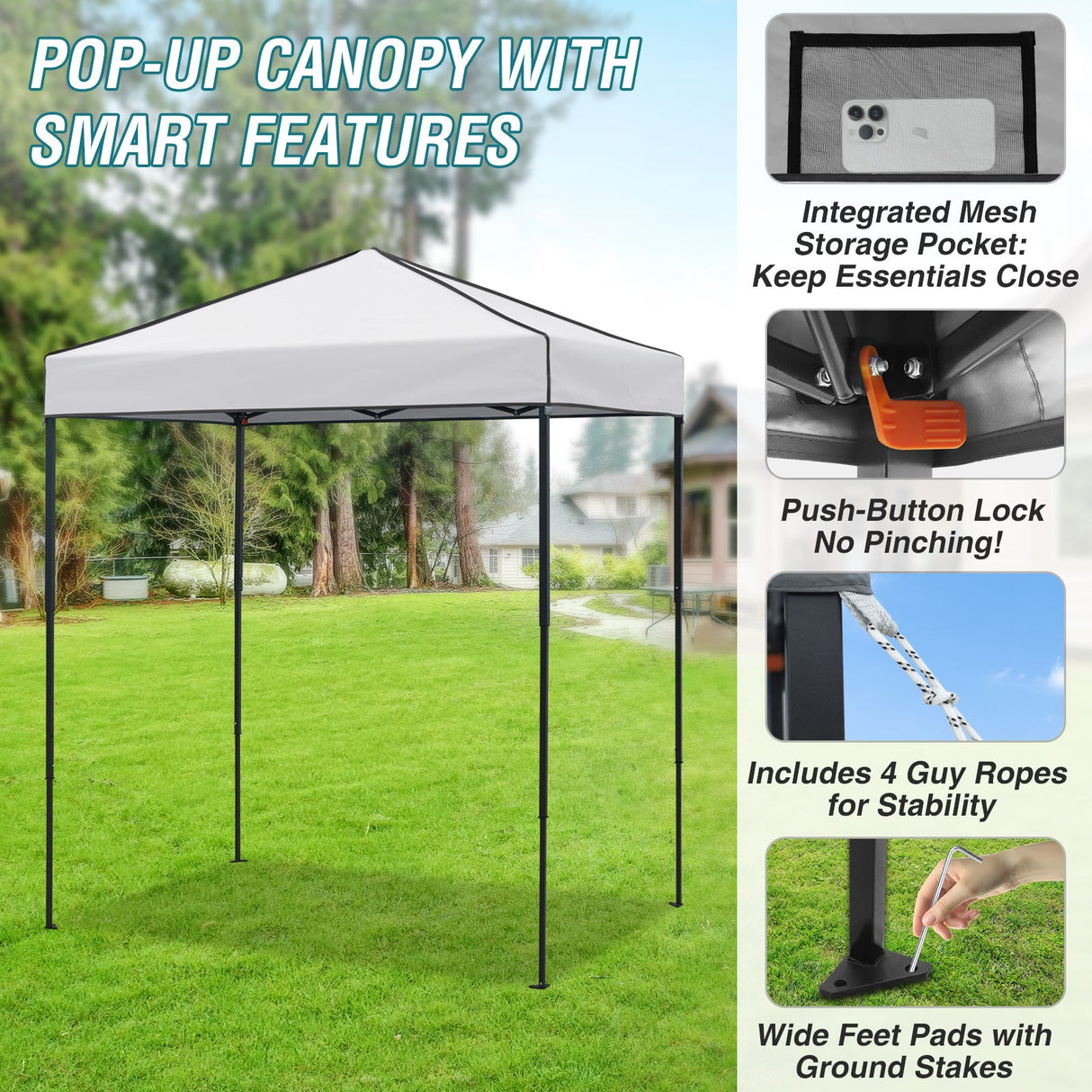 6x4 Instant Pop Up Canopy Tent - Eagle Peak Custom Canopy Tent