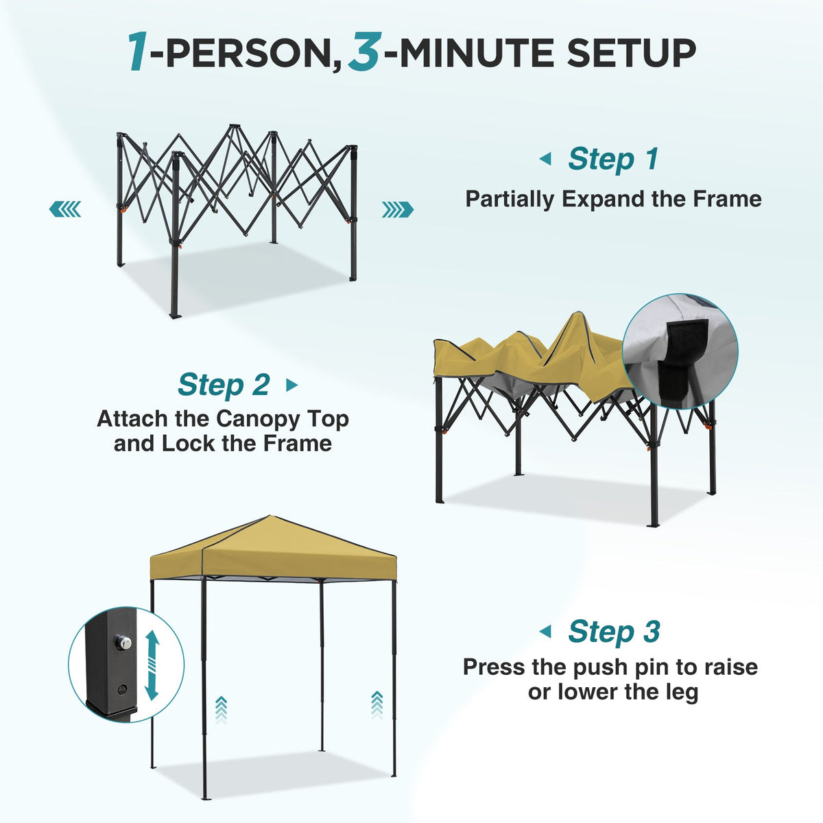 6x4 Instant Pop Up Canopy Tent - Eagle Peak®