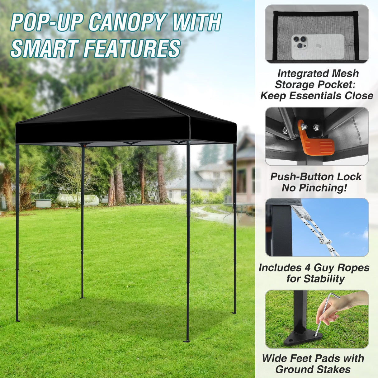 6x4 Instant Pop Up Canopy Tent - Eagle Peak Custom Canopy Tent