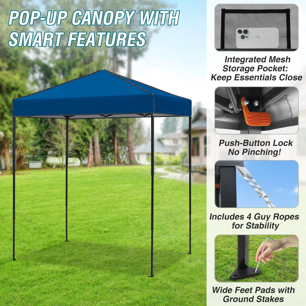 6x4 Instant Pop Up Canopy Tent - Eagle Peak Custom Canopy Tent