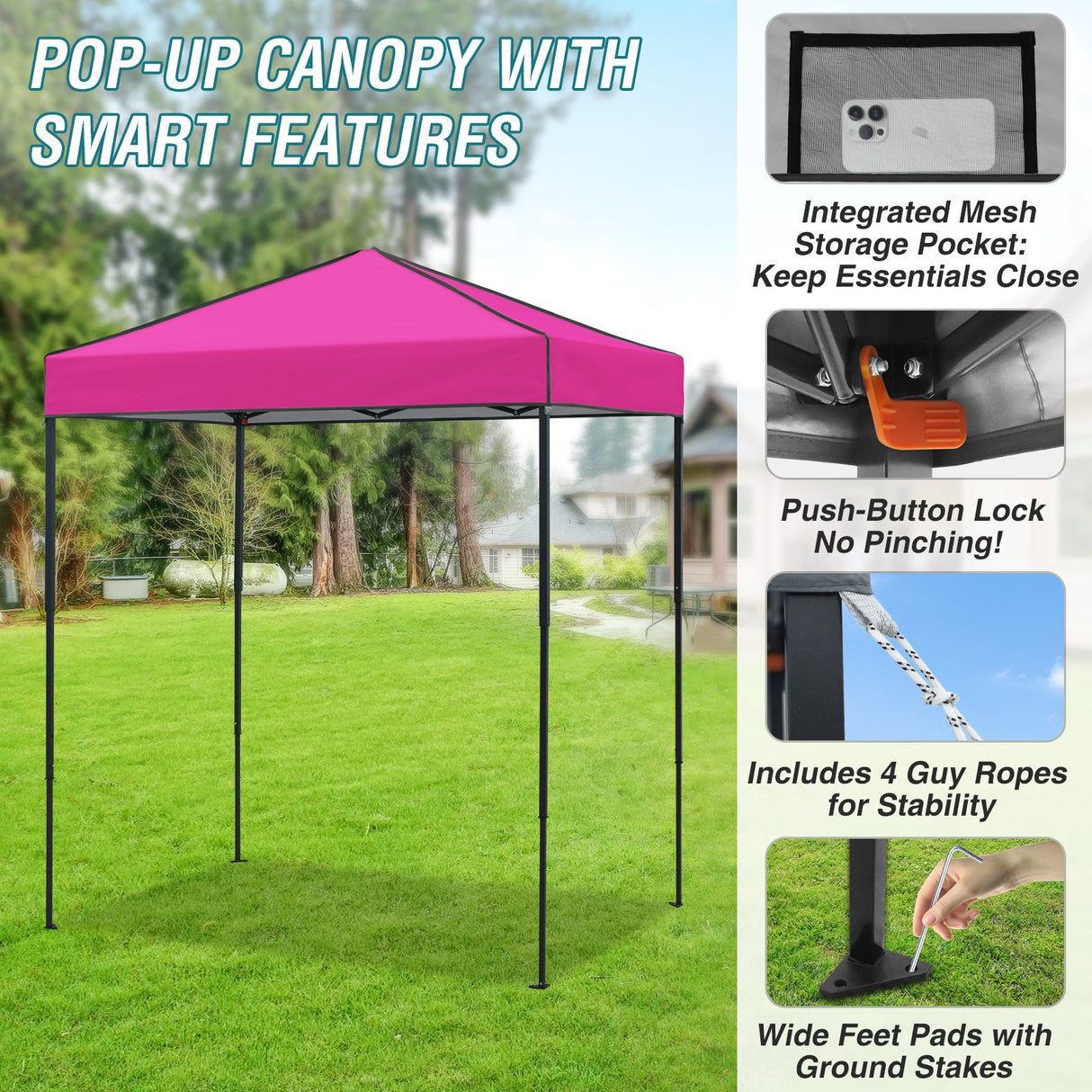 6x4 Instant Pop Up Canopy Tent - Eagle Peak Custom Canopy Tent