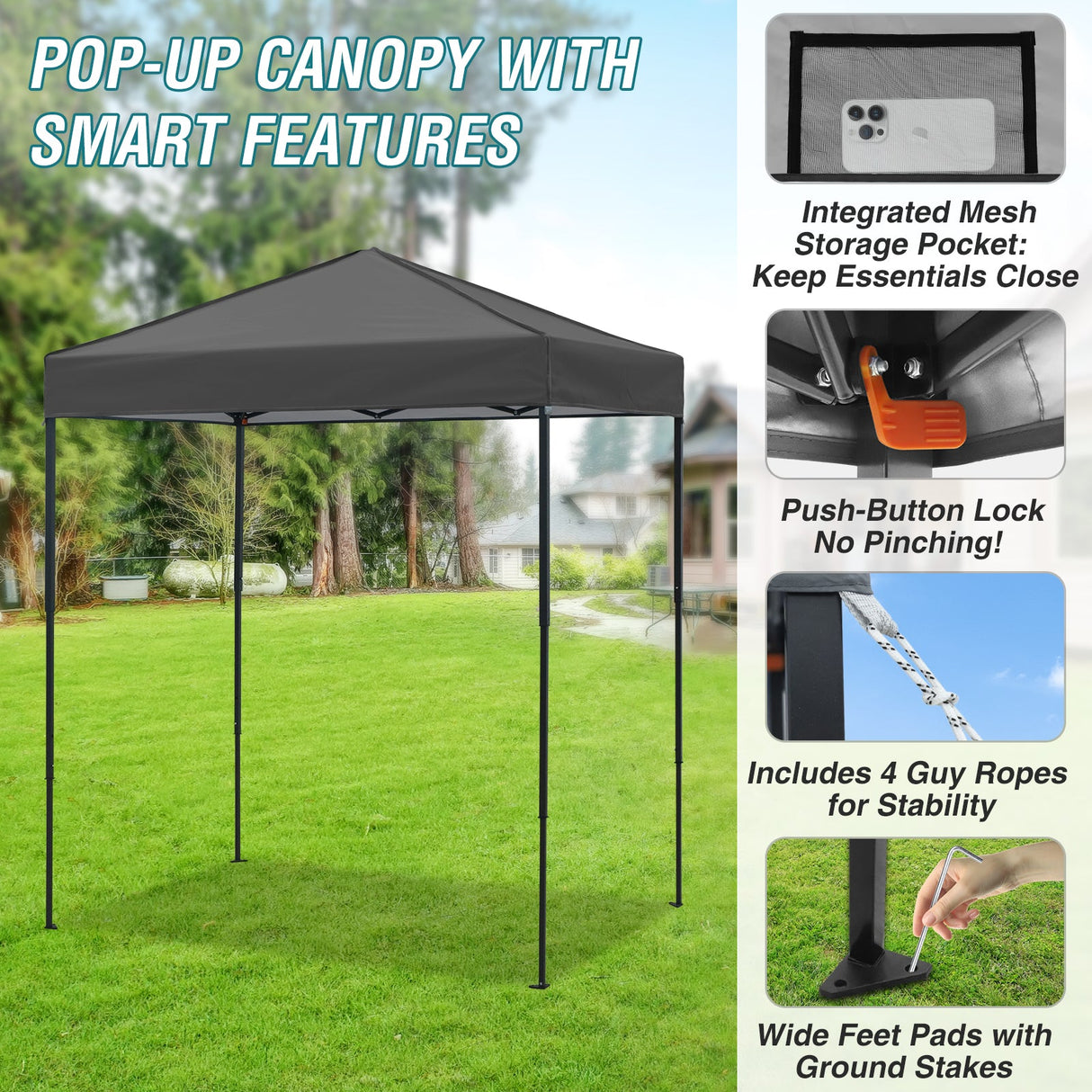 6x4 Instant Pop Up Canopy Tent - Eagle Peak Custom Canopy Tent