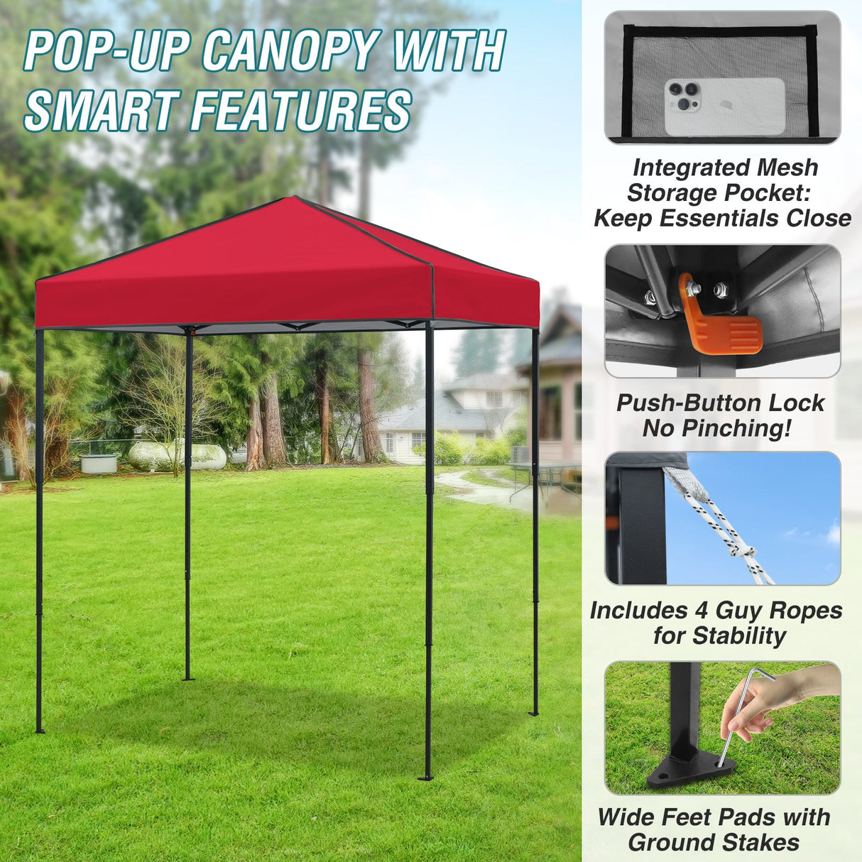 6x4 Instant Pop Up Canopy Tent - Eagle Peak Custom Canopy Tent