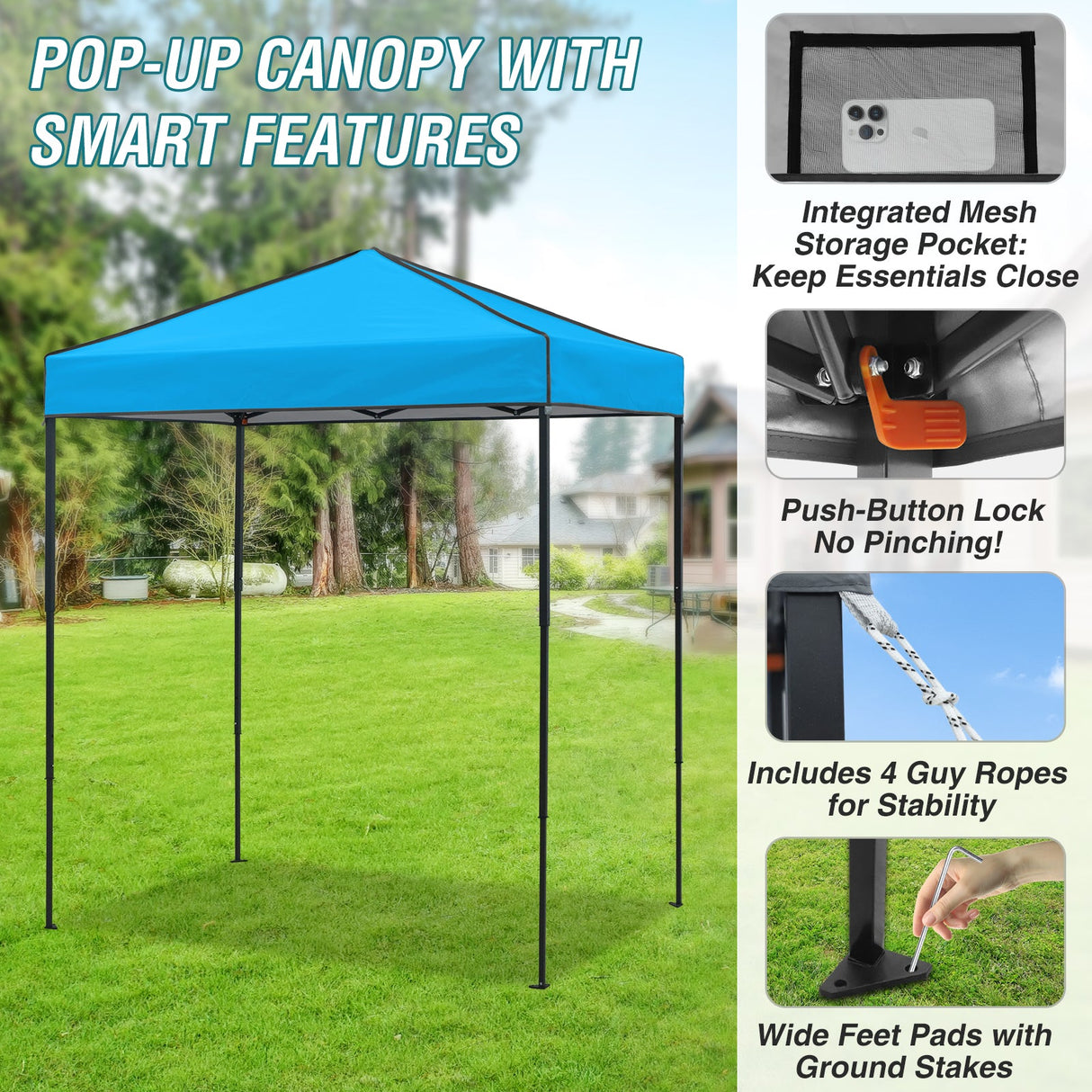 6x4 Instant Pop Up Canopy Tent - Eagle Peak Custom Canopy Tent