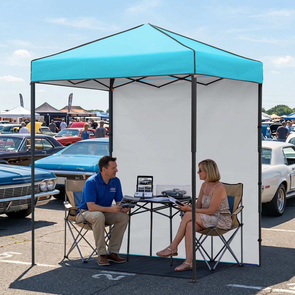 6x4 Instant Pop Up Canopy Tent with 1 Side Wall Panel - Eagle Peak®