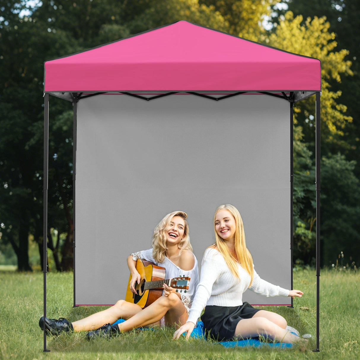 6x4 Instant Pop Up Canopy Tent with 1 Side Wall Panel - Eagle Peak