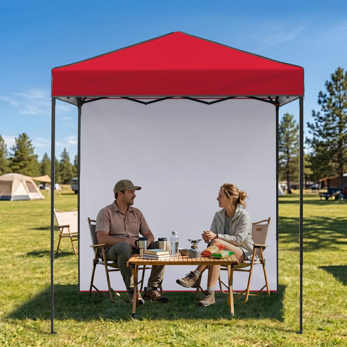 6x4 Instant Pop Up Canopy Tent with 1 Side Wall Panel - Eagle Peak®