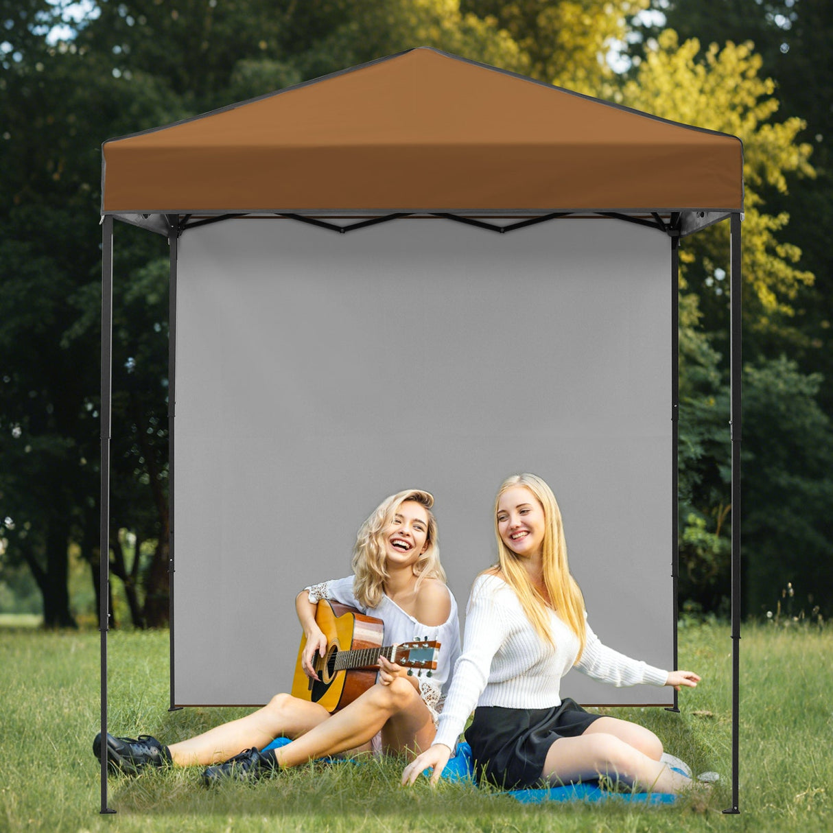 6x4 Instant Pop Up Canopy Tent with 1 Side Wall Panel - Eagle Peak Custom Canopy Tent