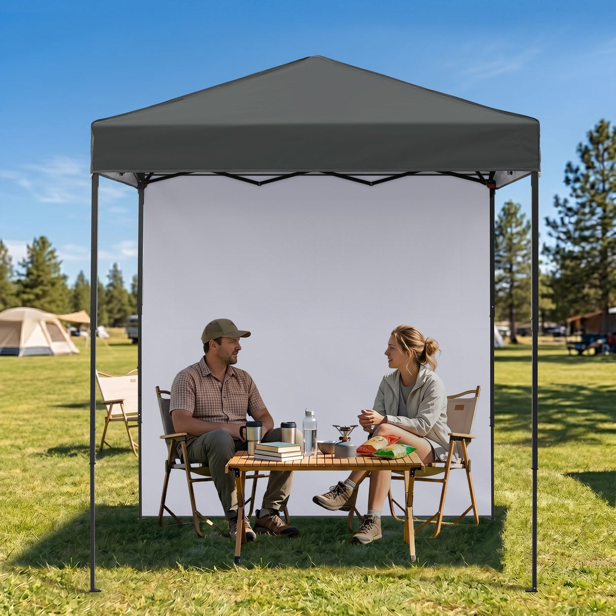 6x4 Instant Pop Up Canopy Tent with 1 Side Wall Panel - Eagle Peak®