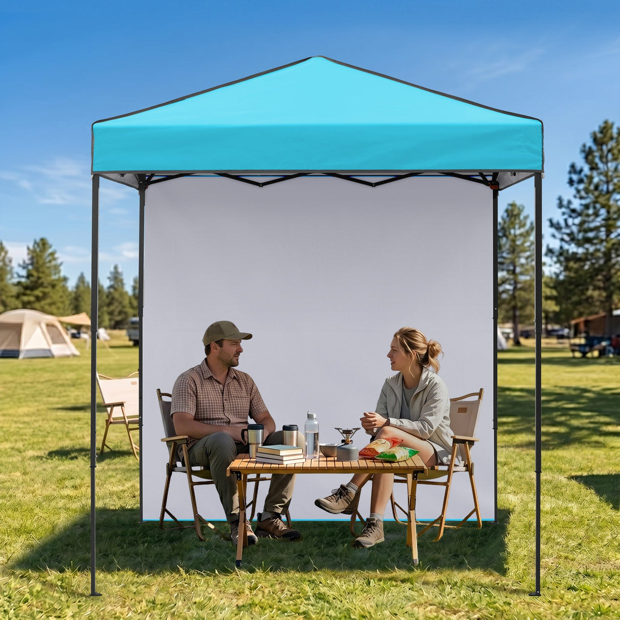 6x4 Instant Pop Up Canopy Tent with 1 Side Wall Panel - Eagle Peak®