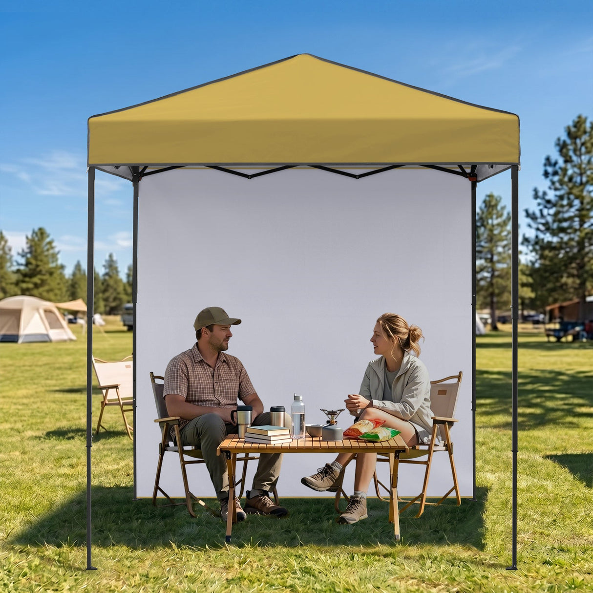 6x4 Instant Pop Up Canopy Tent with 1 Side Wall Panel - Eagle Peak®