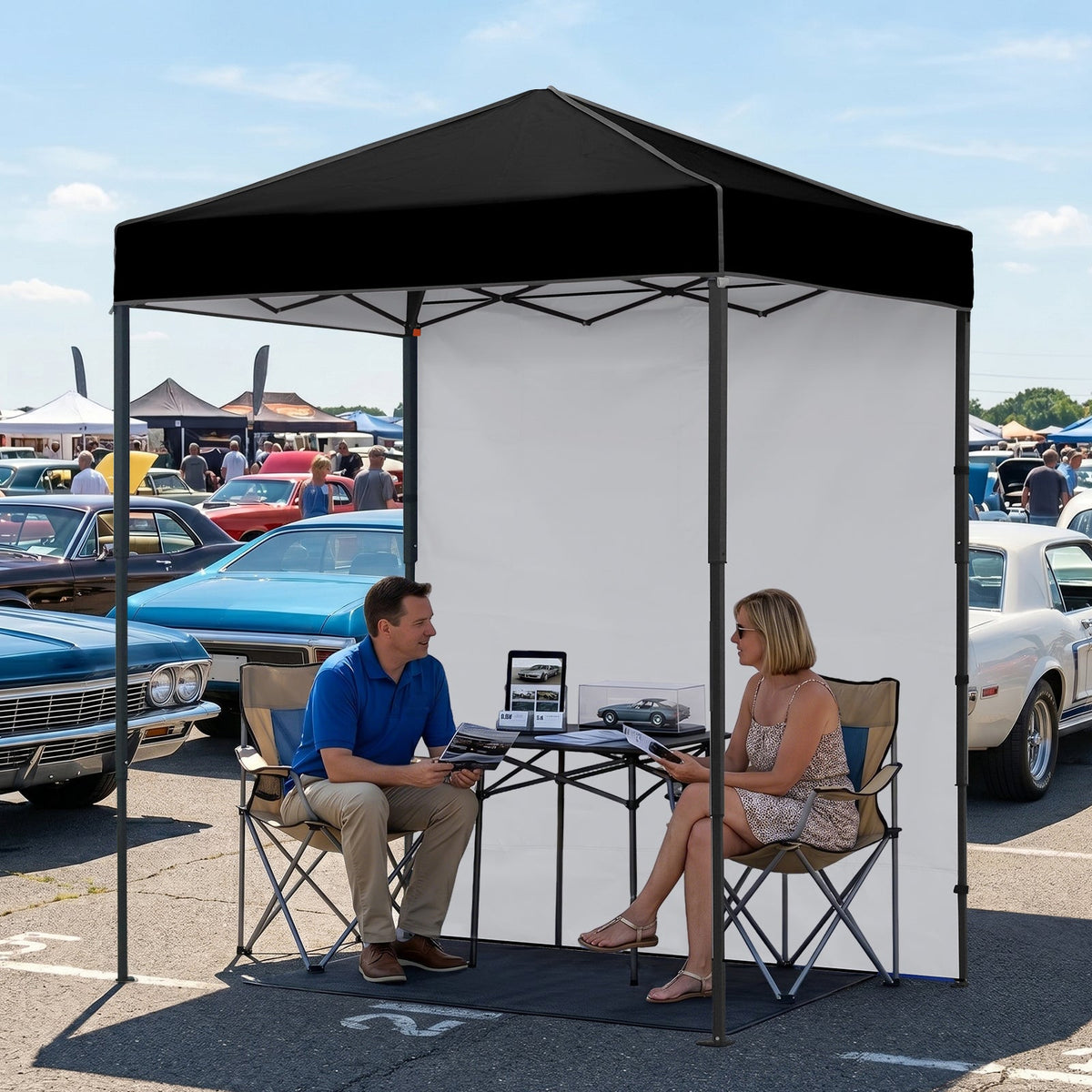 6x4 Instant Pop Up Canopy Tent with 1 Sidewall - Eagle Peak®