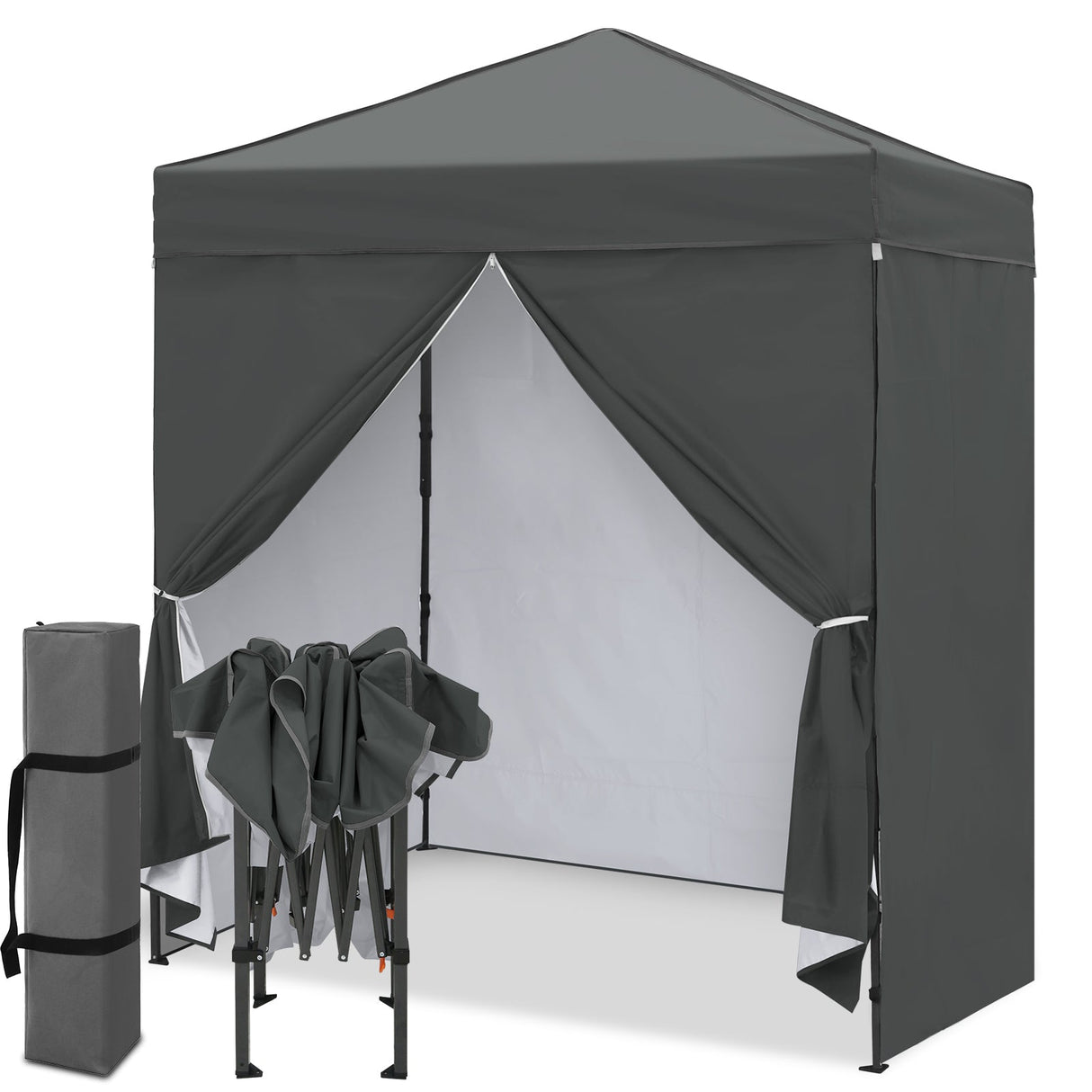 6x4 Instant Pop Up Canopy Tent with 4 Side Wall Panels - Eagle Peak®