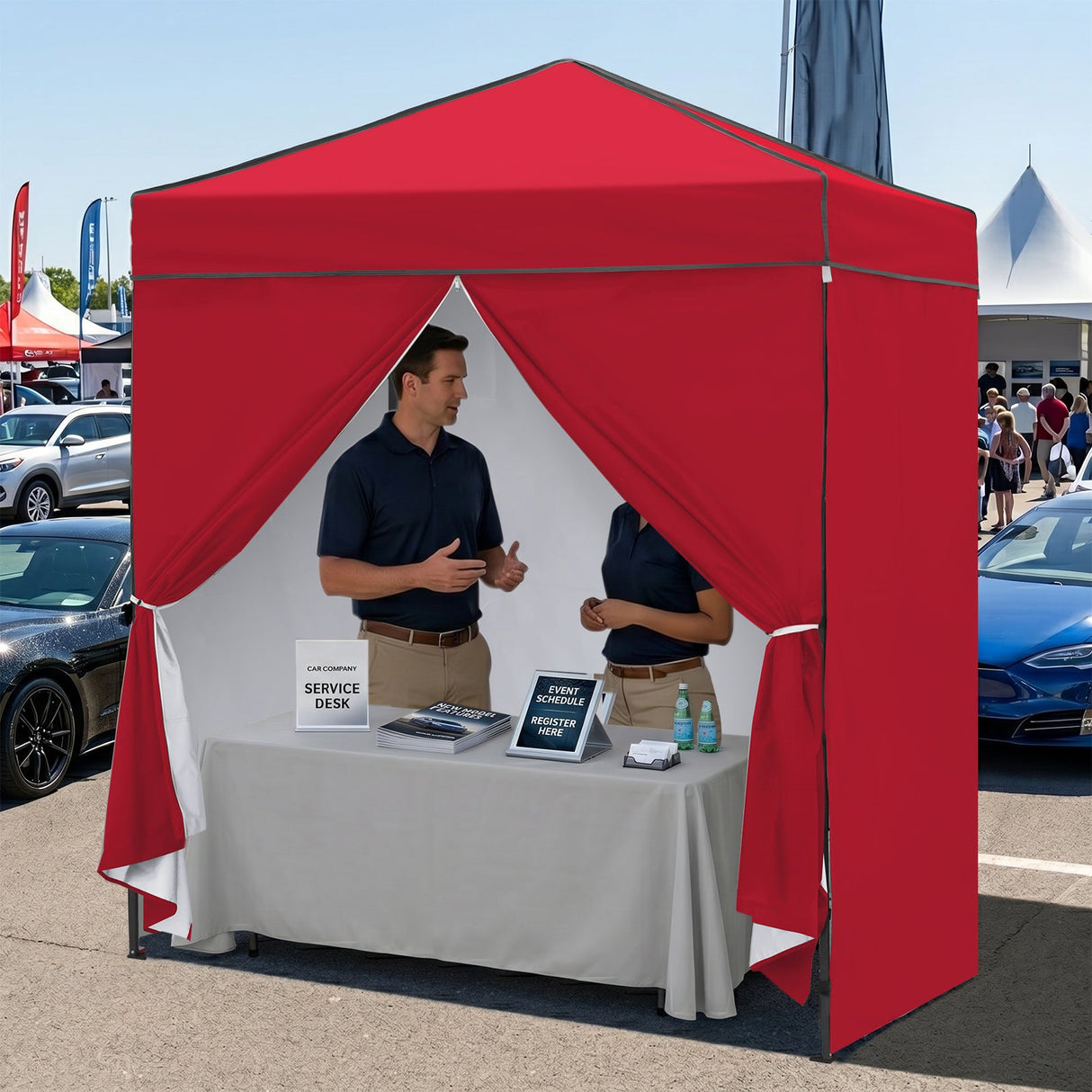 6x4 Instant Pop Up Canopy Tent with 4 Side Wall Panels - Eagle Peak®