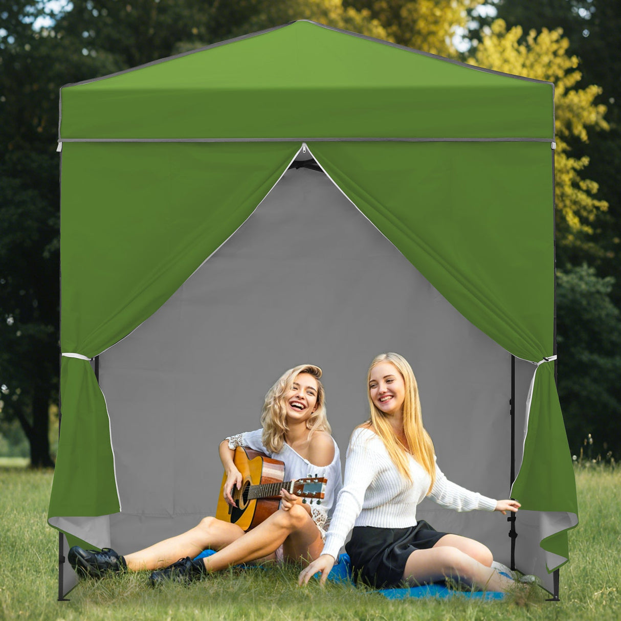 6x4 Instant Pop Up Canopy Tent with 4 Side Wall Panels - Eagle Peak Custom Canopy Tent