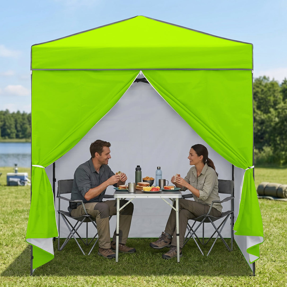 6x4 Instant Pop Up Canopy Tent with 4 Side Wall Panels - Eagle Peak®