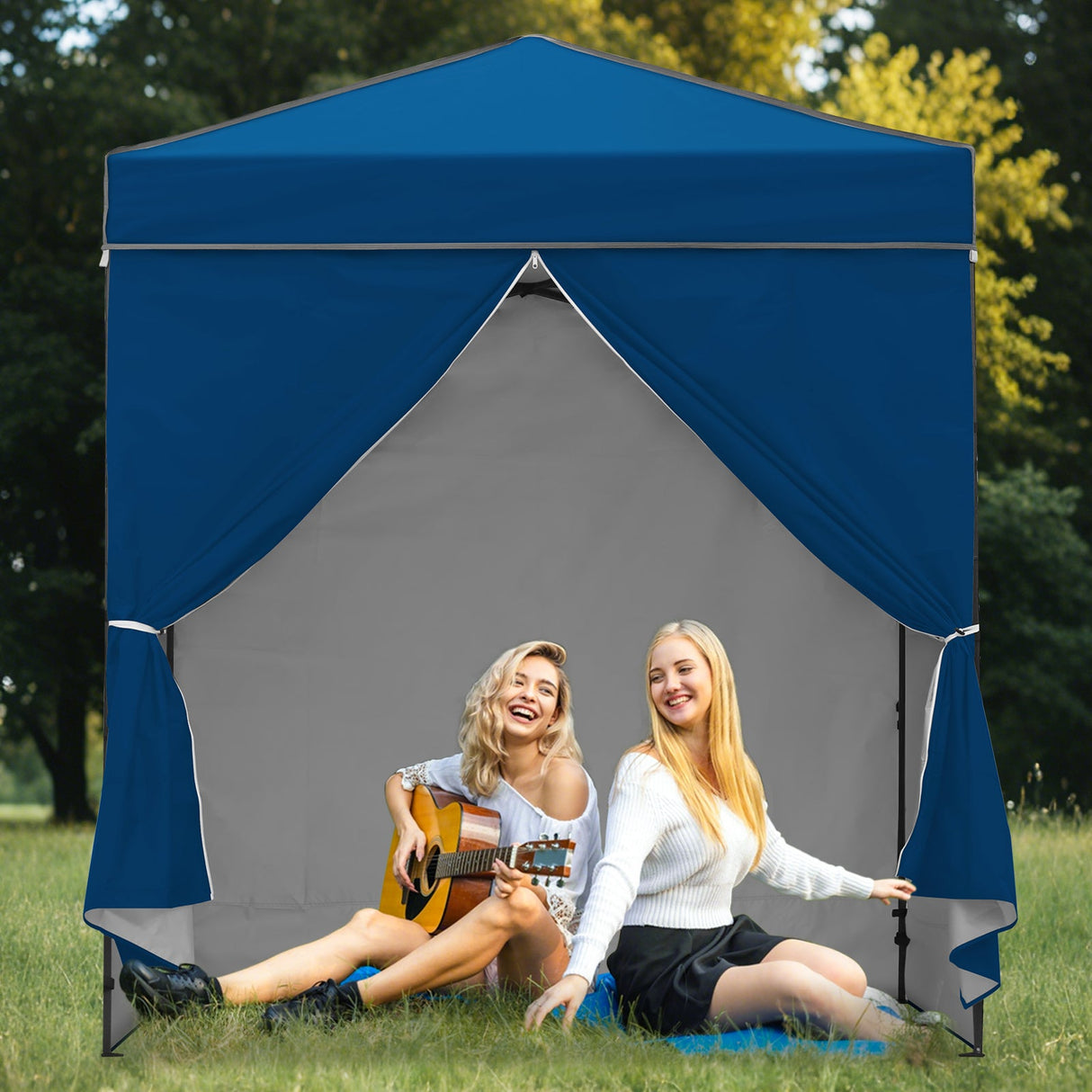 6x4 Instant Pop Up Canopy Tent with 4 Side Wall Panels - Eagle Peak Custom Canopy Tent