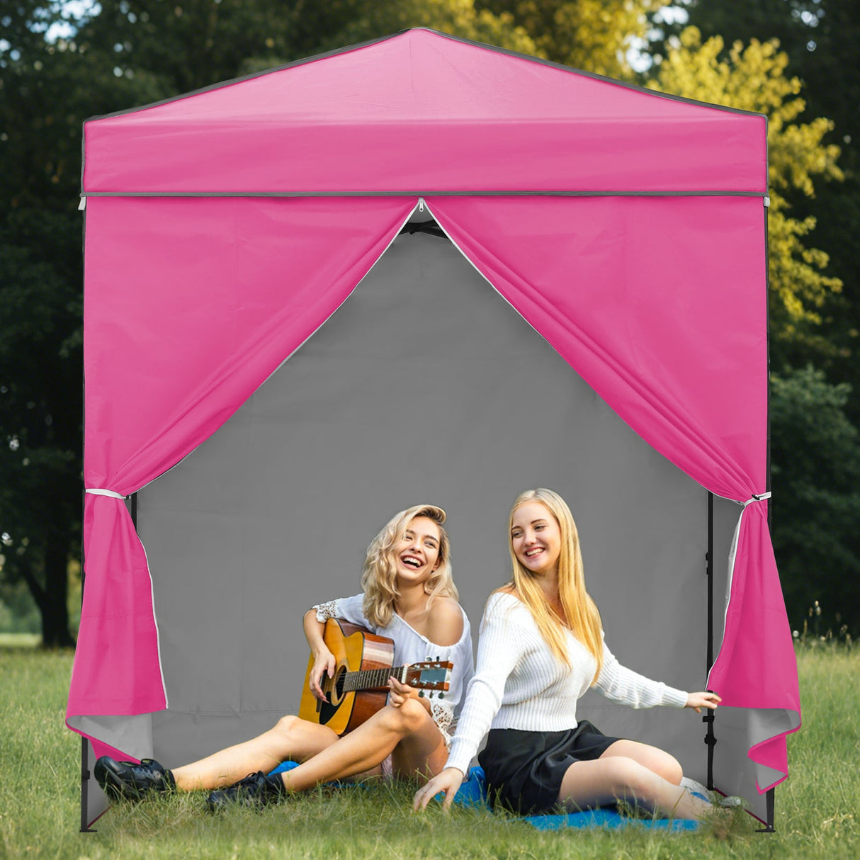 6x4 Instant Pop Up Canopy Tent with 4 Side Wall Panels - Eagle Peak
