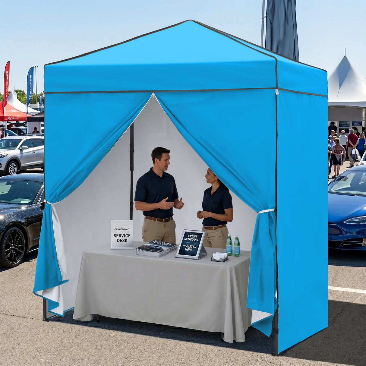 6x4 Instant Pop Up Canopy Tent with 4 Side Wall Panels - Eagle Peak®