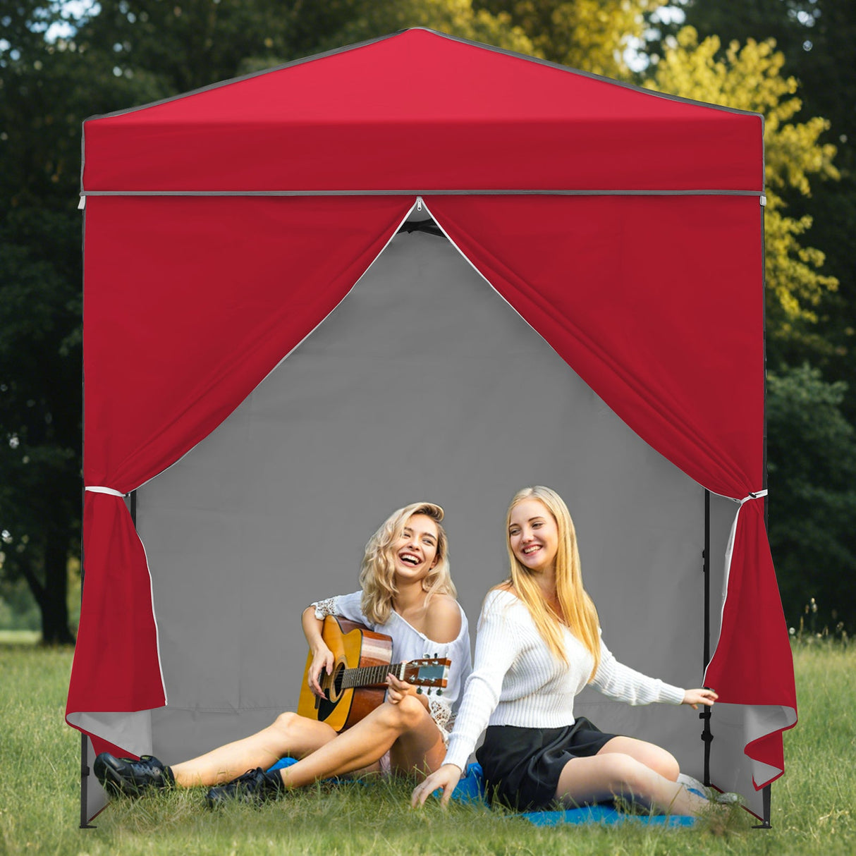 6x4 Instant Pop Up Canopy Tent with 4 Side Wall Panels - Eagle Peak Custom Canopy Tent