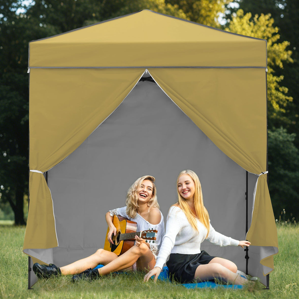 6x4 Instant Pop Up Canopy Tent with 4 Side Wall Panels - Eagle Peak Custom Canopy Tent