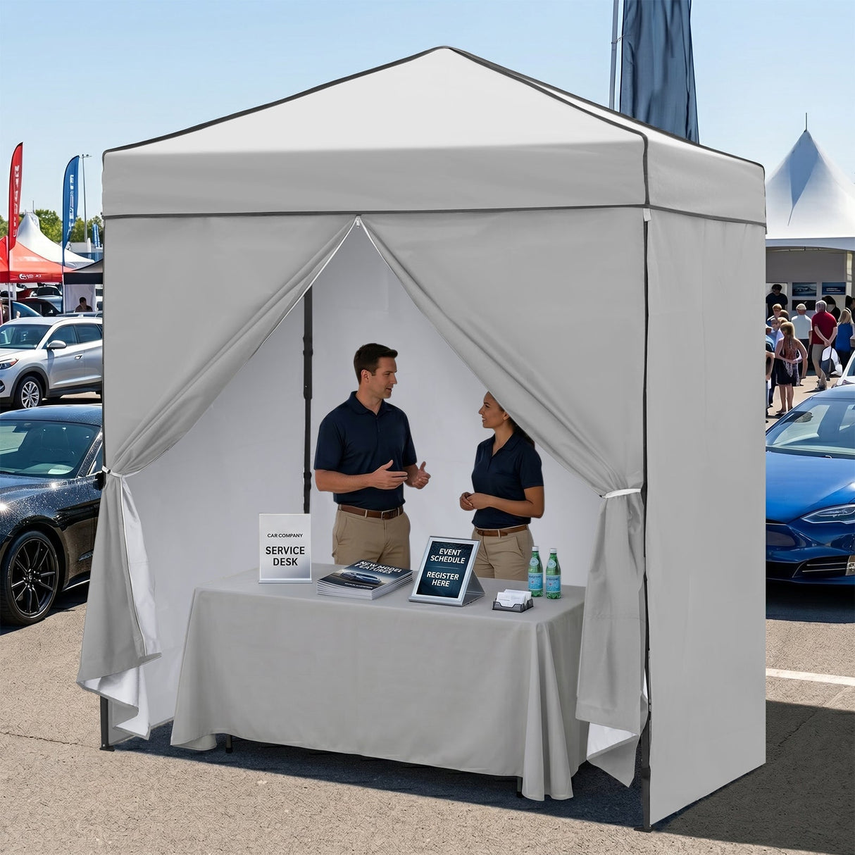 6x4 Instant Pop Up Canopy Tent with 4 Side Wall Panels - Eagle Peak®