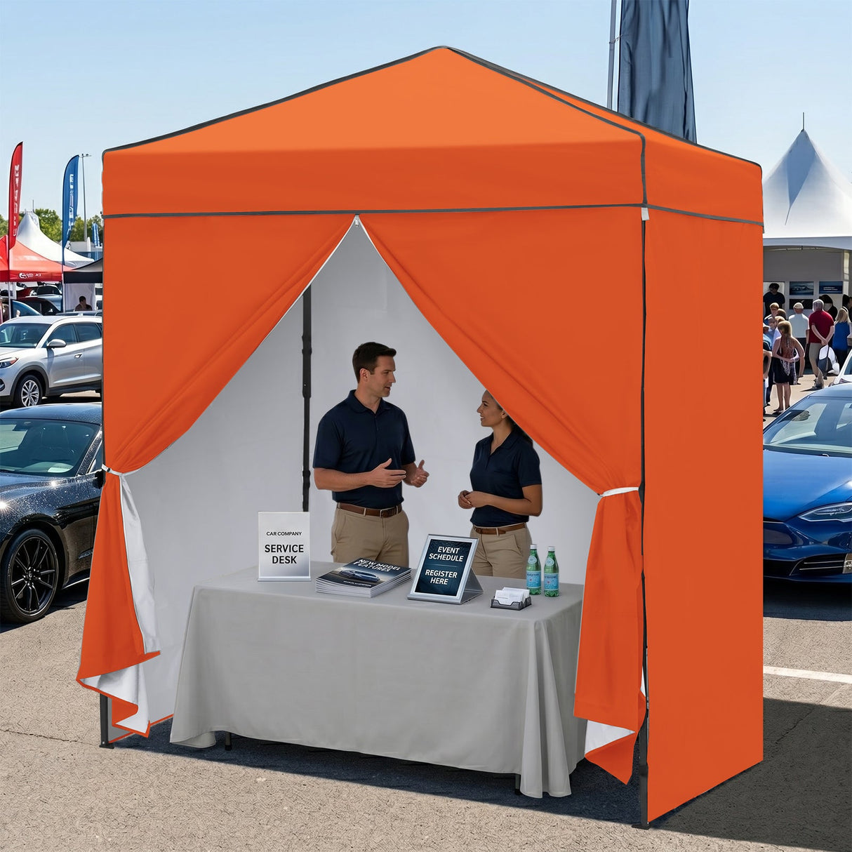6x4 Instant Pop Up Canopy Tent with 4 Side Wall Panels - Eagle Peak®