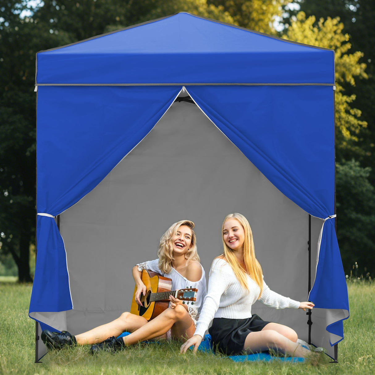 6x4 Instant Pop Up Canopy Tent with 4 Side Wall Panels - Eagle Peak Custom Canopy Tent