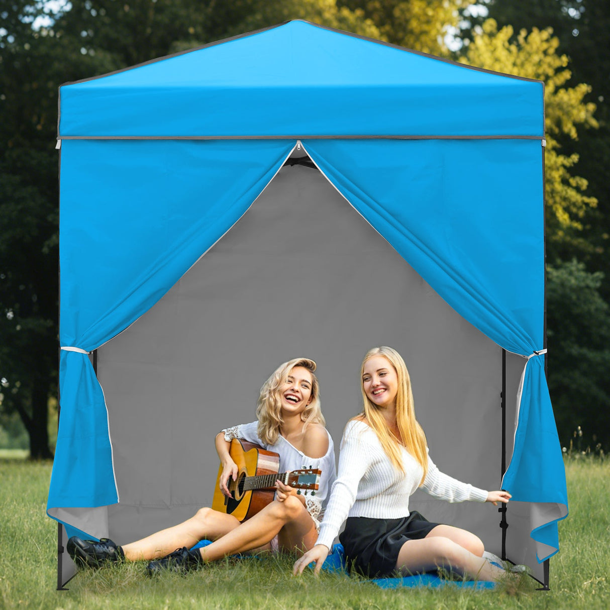 6x4 Instant Pop Up Canopy Tent with 4 Side Wall Panels - Eagle Peak Custom Canopy Tent