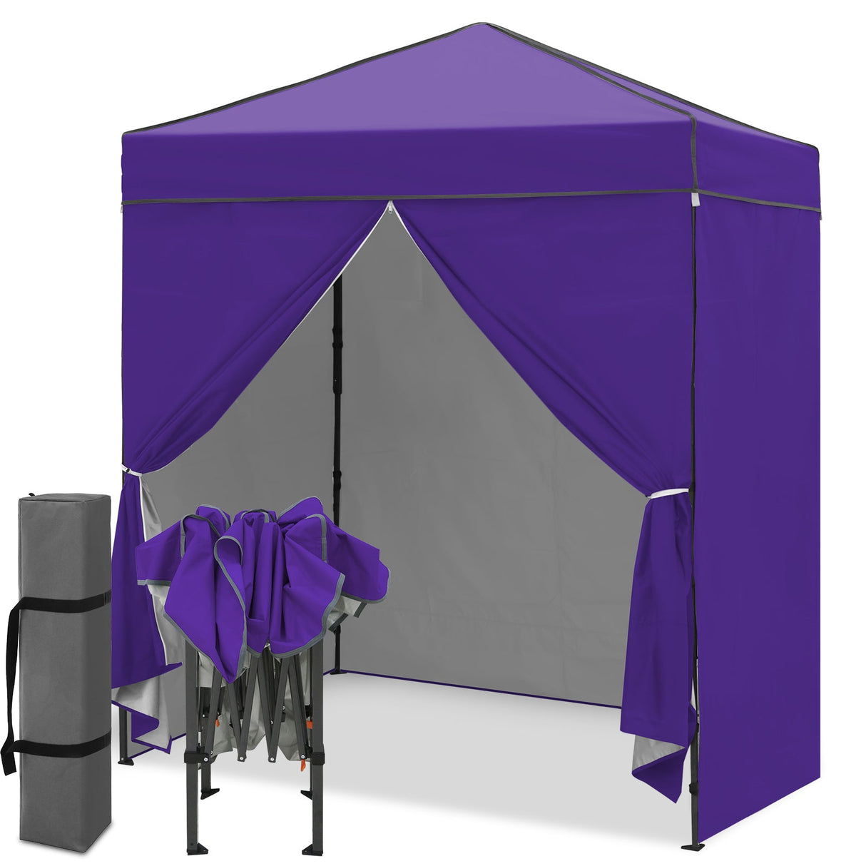 6x4 Instant Pop Up Canopy Tent with 4 Side Wall Panels - Eagle Peak
