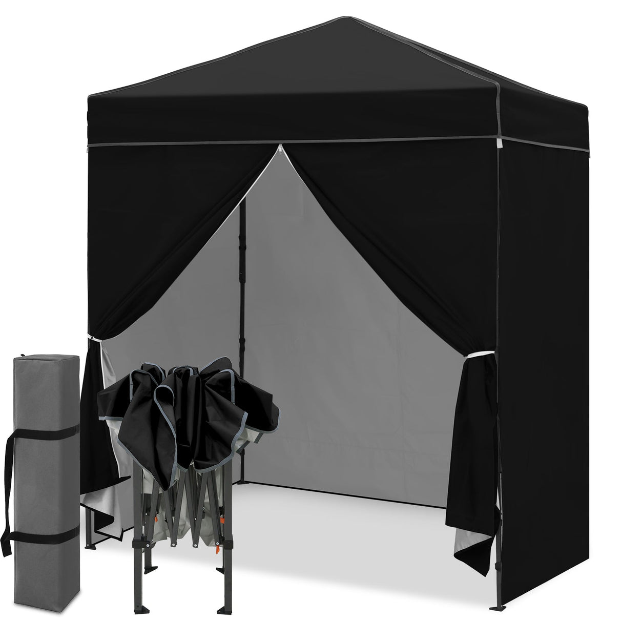 6x4 Instant Pop Up Canopy Tent with 4 Side Wall Panels - Eagle Peak