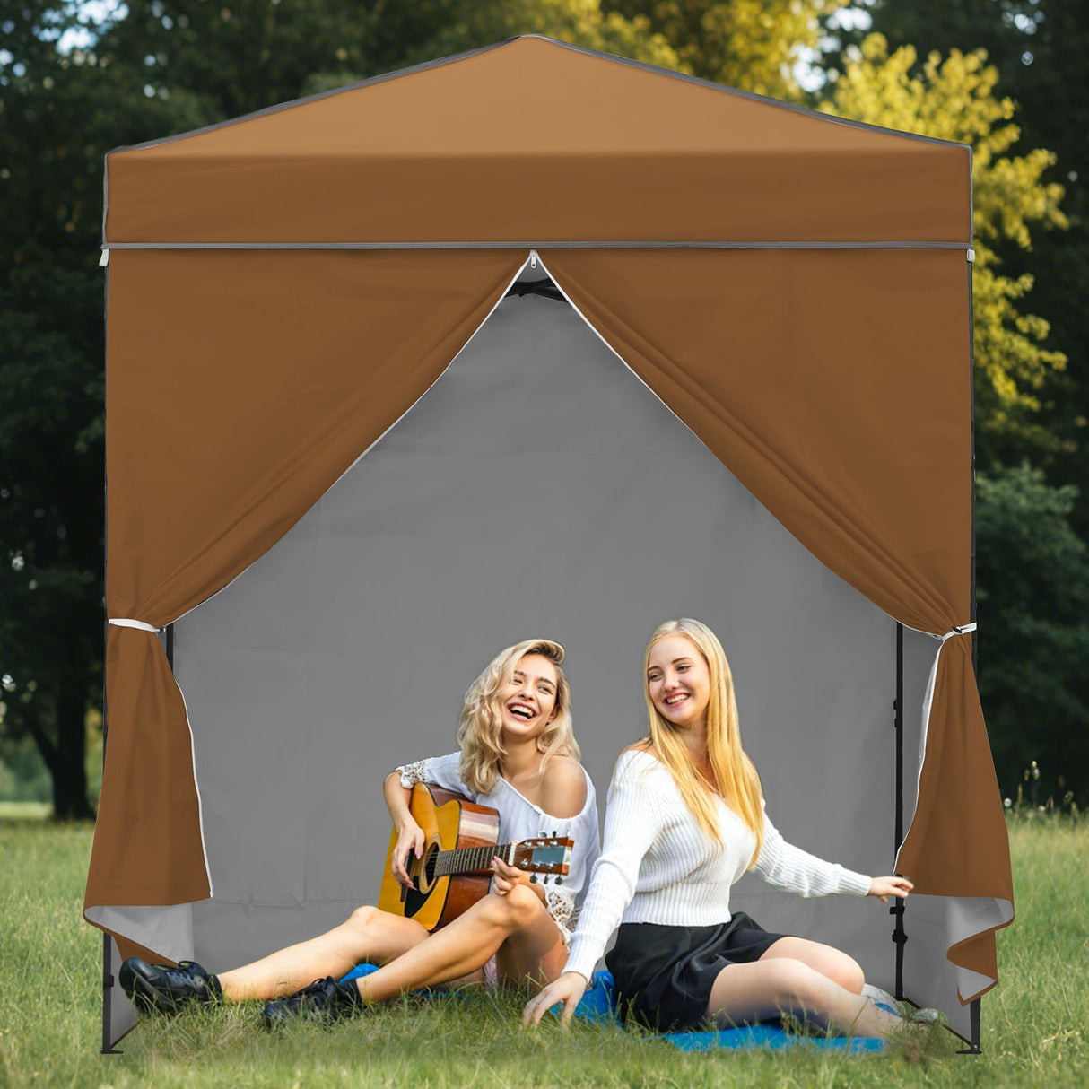 6x4 Instant Pop Up Canopy Tent with 4 Side Wall Panels - Eagle Peak Custom Canopy Tent