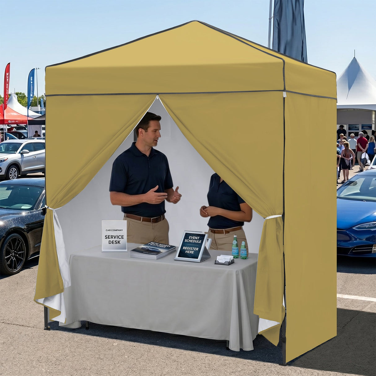 6x4 Instant Pop Up Canopy Tent with 4 Side Wall Panels - Eagle Peak®