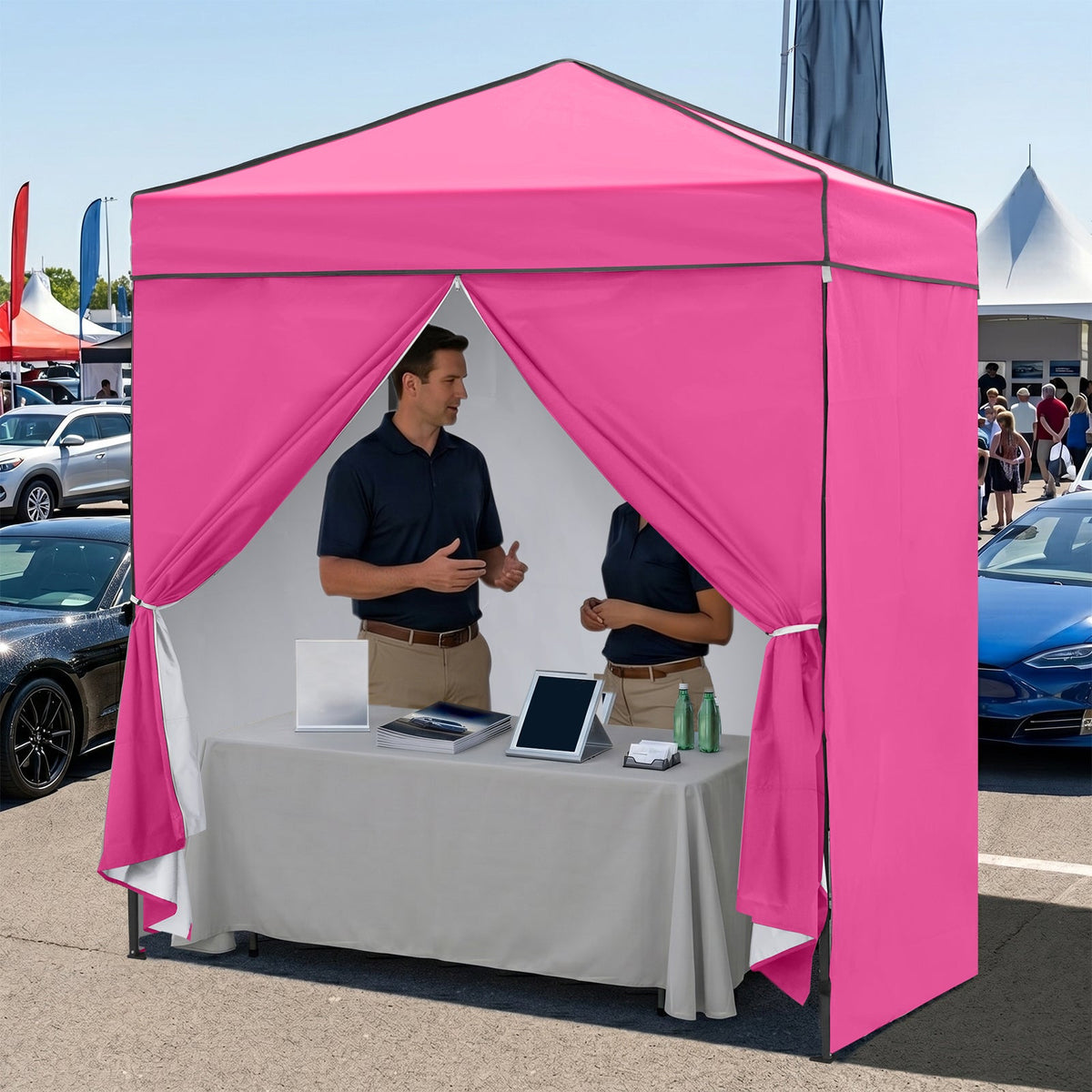 6x4 Instant Pop Up Canopy Tent with 4 Sidewalls - Eagle Peak®