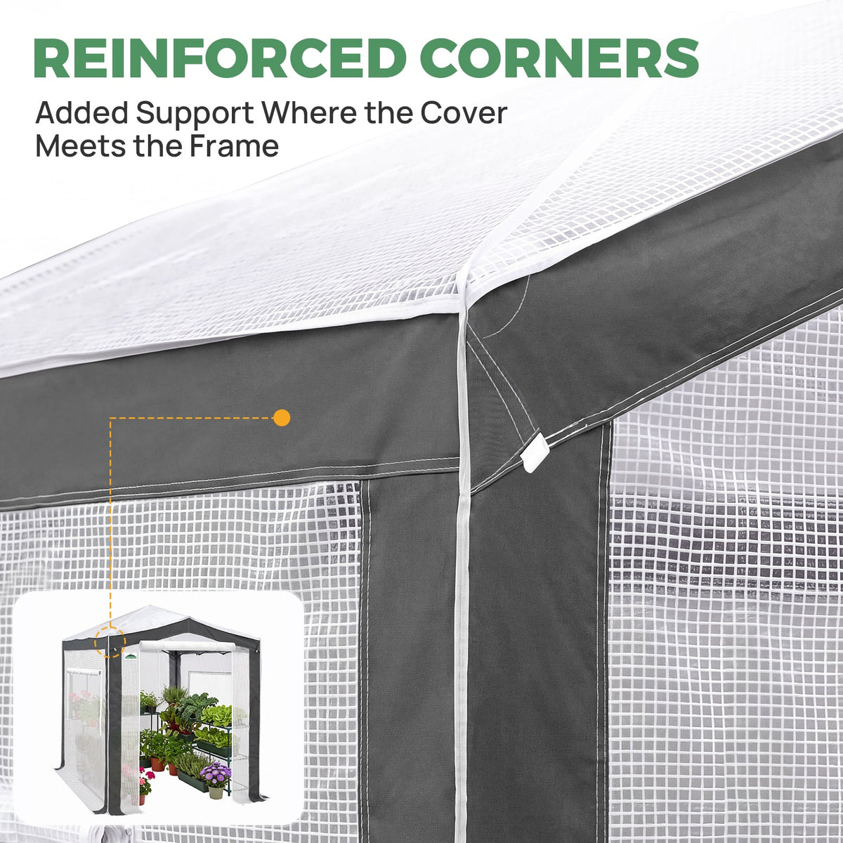 6x4/8x6/10x10 Walk In Pop Up Greenhouse - Eagle Peak®