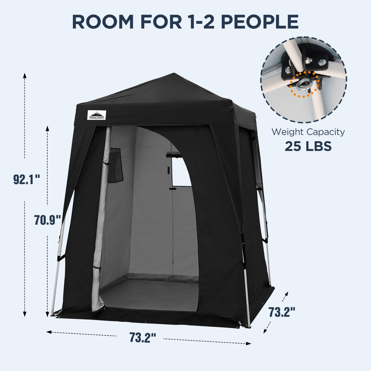 6x6 Pop Up Privacy Tent with Ground Mat - Eagle Peak Custom Canopy Tent