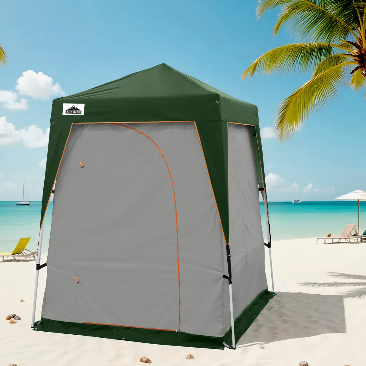 6x6 Pop Up Privacy Tent with Ground Mat - Eagle Peak Custom Canopy Tent