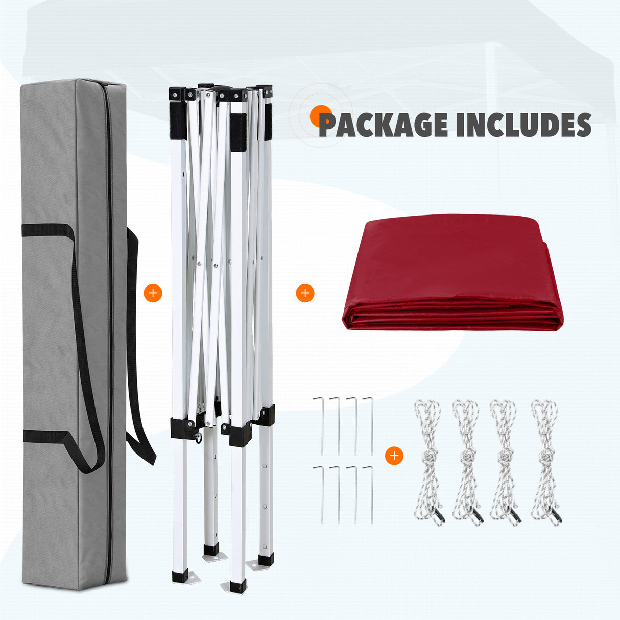 5x5 Pop Up Canopy Tent Instant Straight Leg Outdoor Canopy Easy Set-up