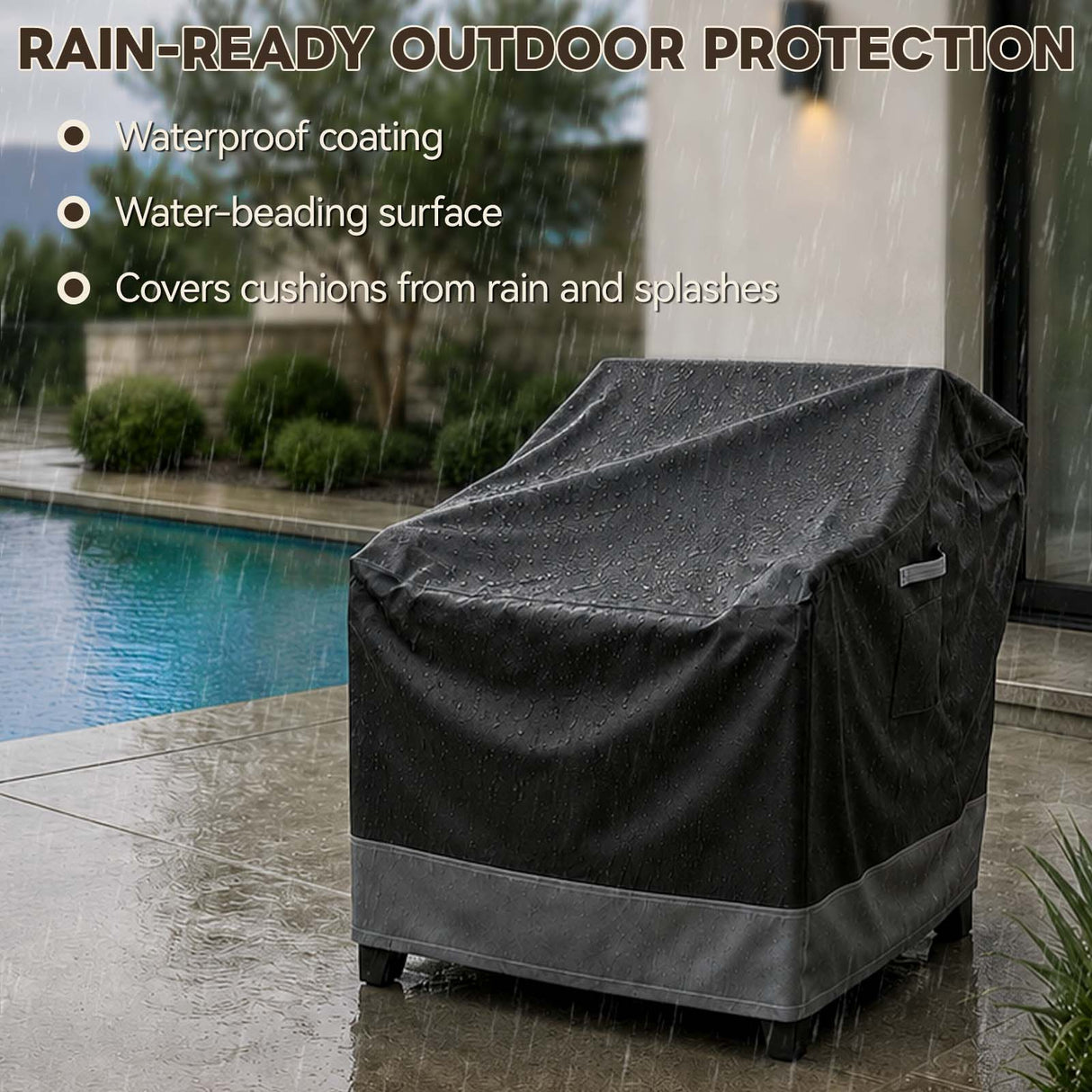 Patio Furniture Cover, Single Chair 31.5''W×32''D×28.5''H