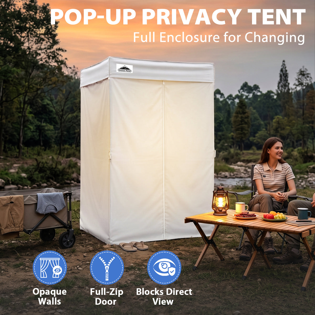 4x4 Pop Up Changing Tent, Flat Top Changing Room