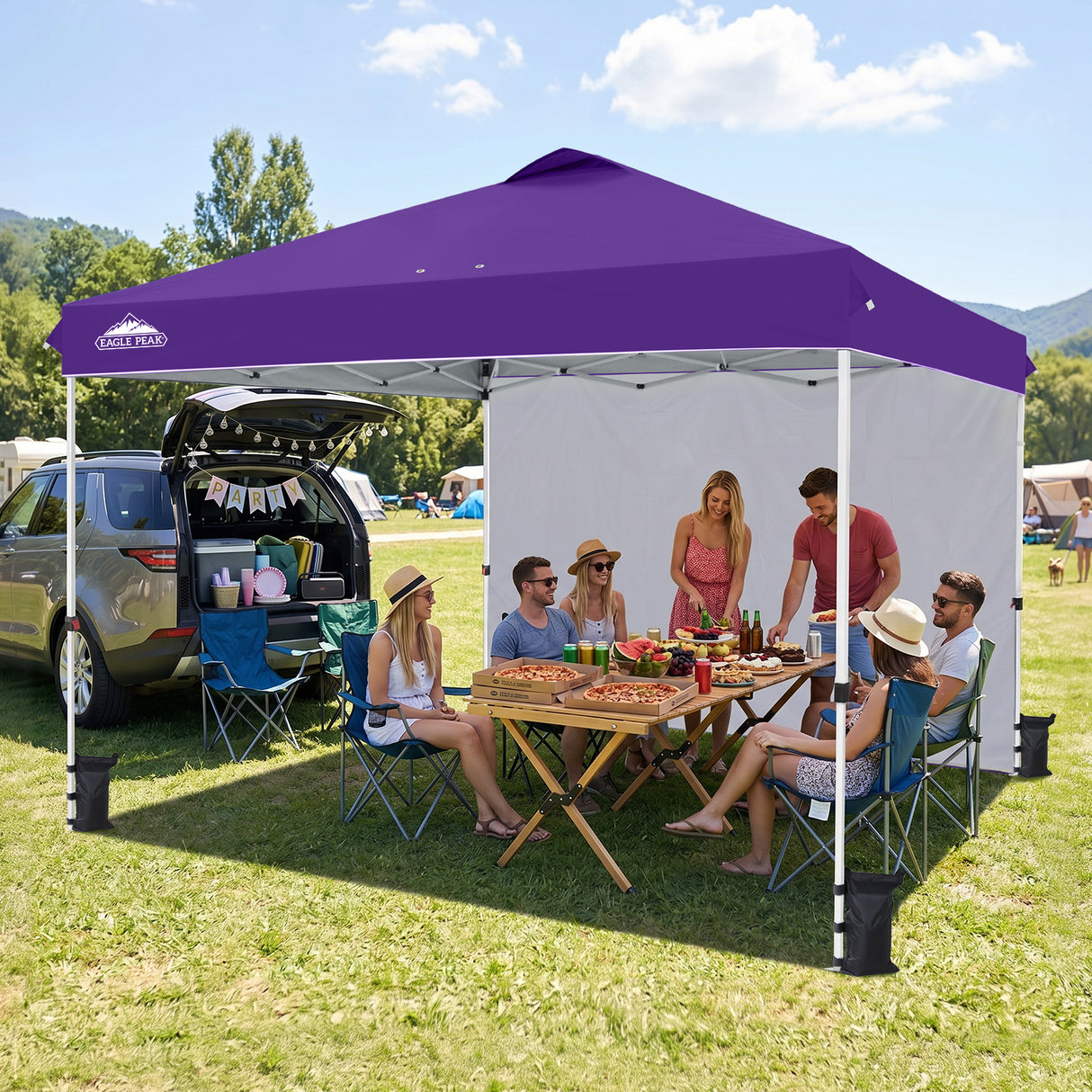 12x12 Pop Up Canopy Tent with 1 Sidewall
