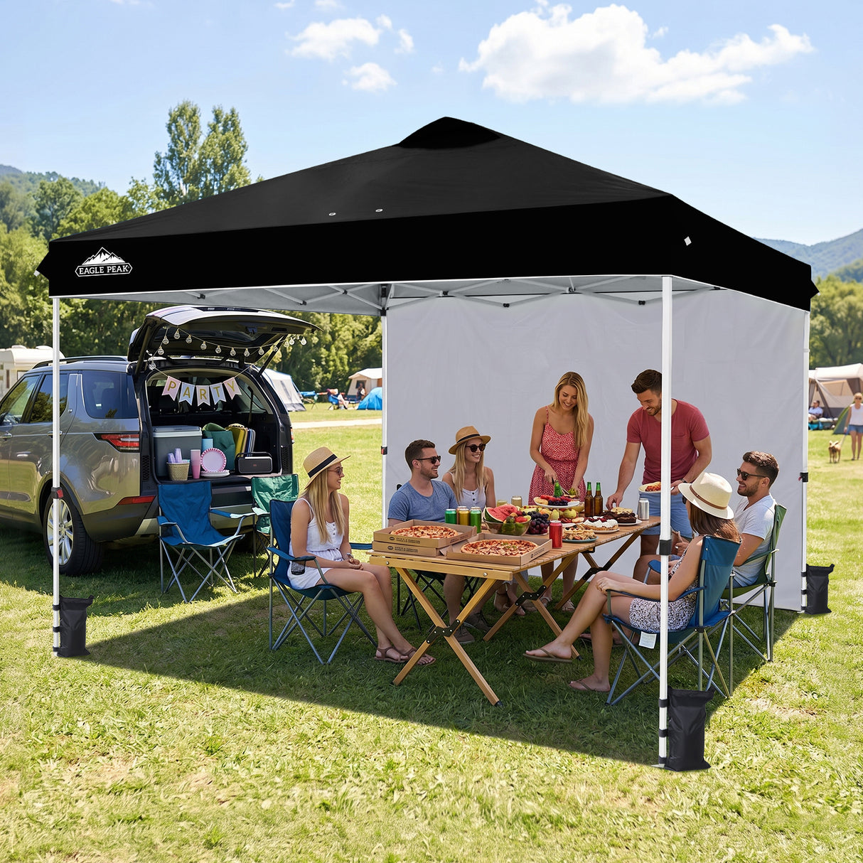 12x12 Pop Up Canopy Tent with 1 Sidewall
