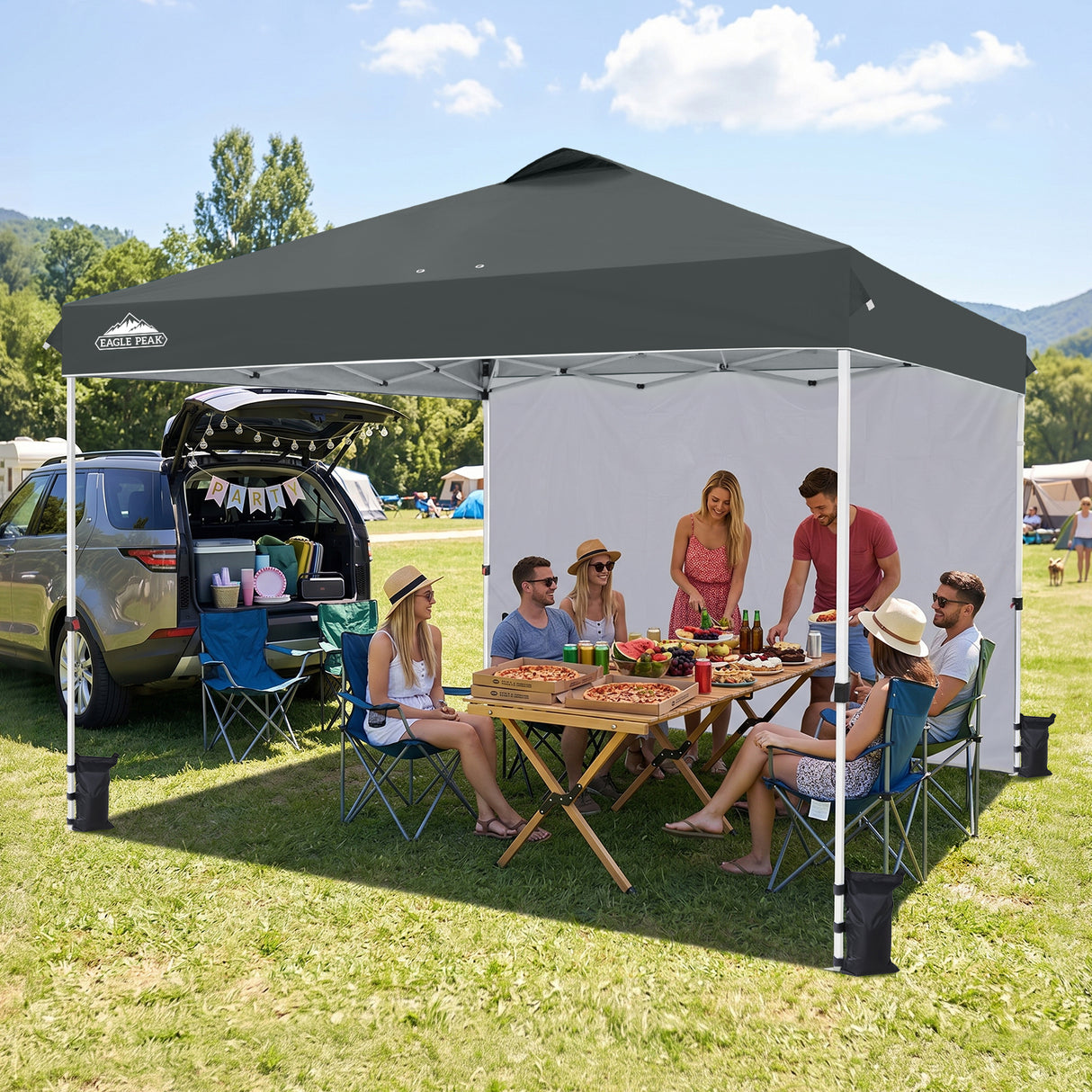 12x12 Pop Up Canopy Tent with 1 Sidewall
