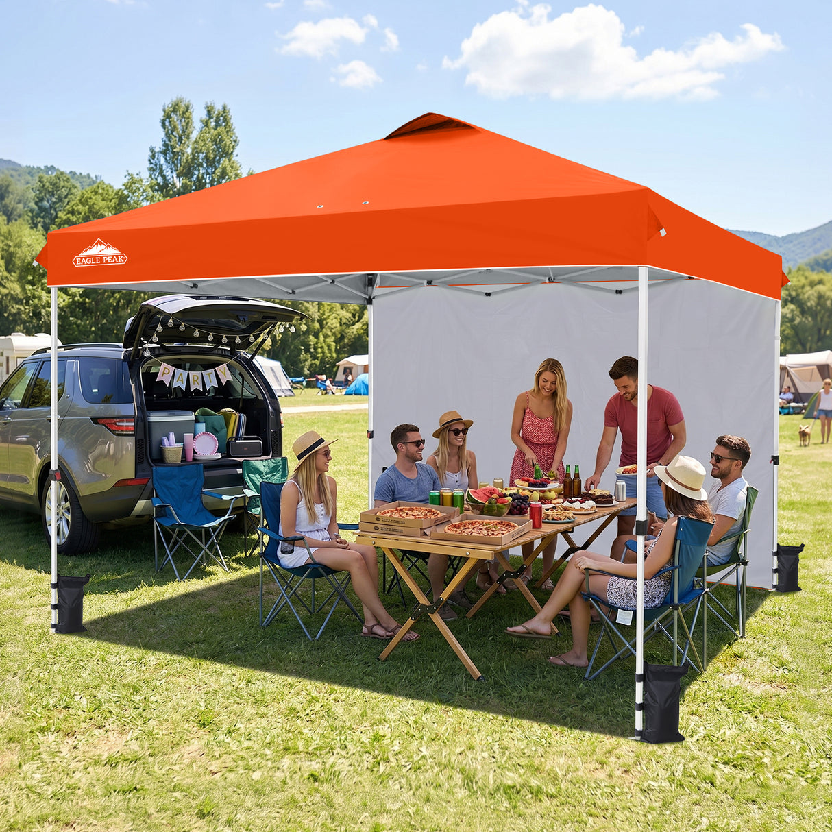 12x12 Pop Up Canopy Tent with 1 Sidewall