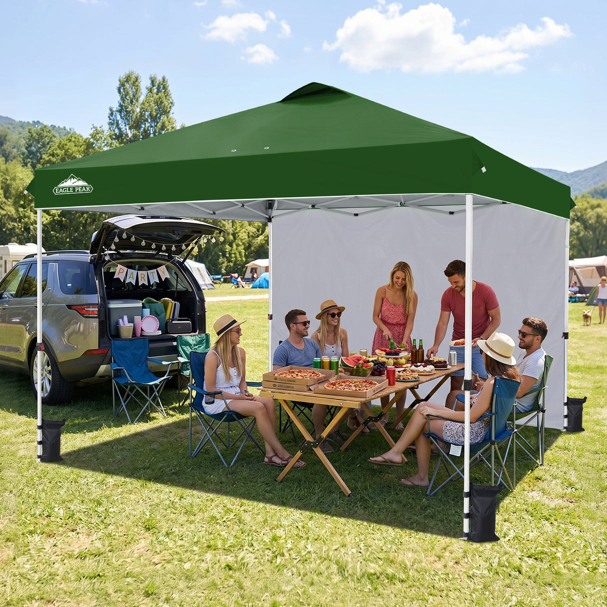 12x12 Pop Up Canopy Tent with 1 Sidewall