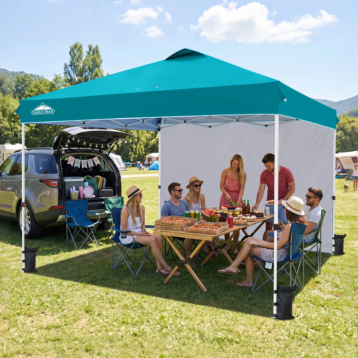 12x12 Pop Up Canopy Tent with 1 Sidewall