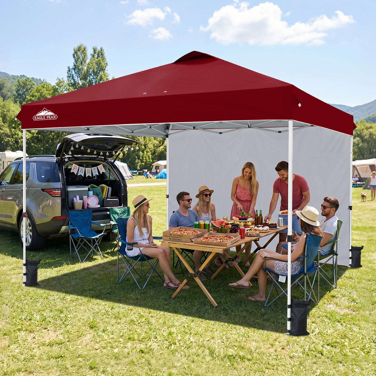 12x12 Pop Up Canopy Tent with 1 Sidewall